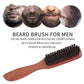 Wooden Handle Pig Bristle Beard Brush for Hair and Styling - wooden handle pig bristle brush broken hair