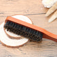 Wooden Handle Pig Bristle Beard Brush for Hair and Styling - wooden handle pig bristle brush broken hair