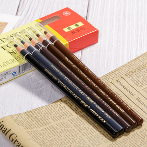 Wooden Hard Core Eyebrow Pencil Waterproof Line Drawing in Multiple Colors - eyebrow pencil waterproof wooden hard core