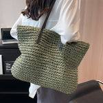 Woven Shoulder Bag Crossbody for Women with Colored Suitcase Design - Teleplus woven shoulder bag
