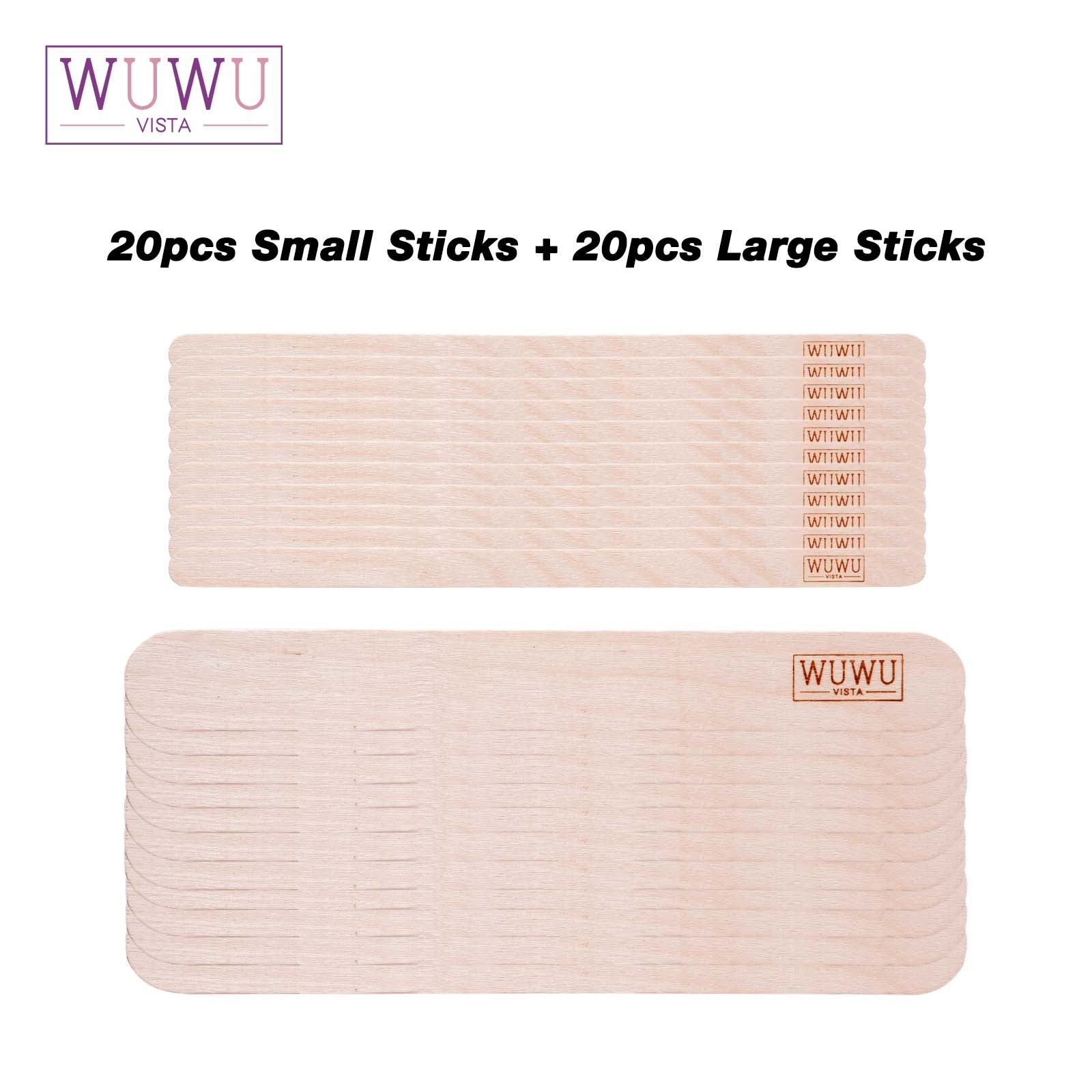 WuwuVista 60pcs Disposable Wooden Hair Removal Sticks for Personal Care - WUWUVISTA 60Pcs Stick wuwuvista disposable