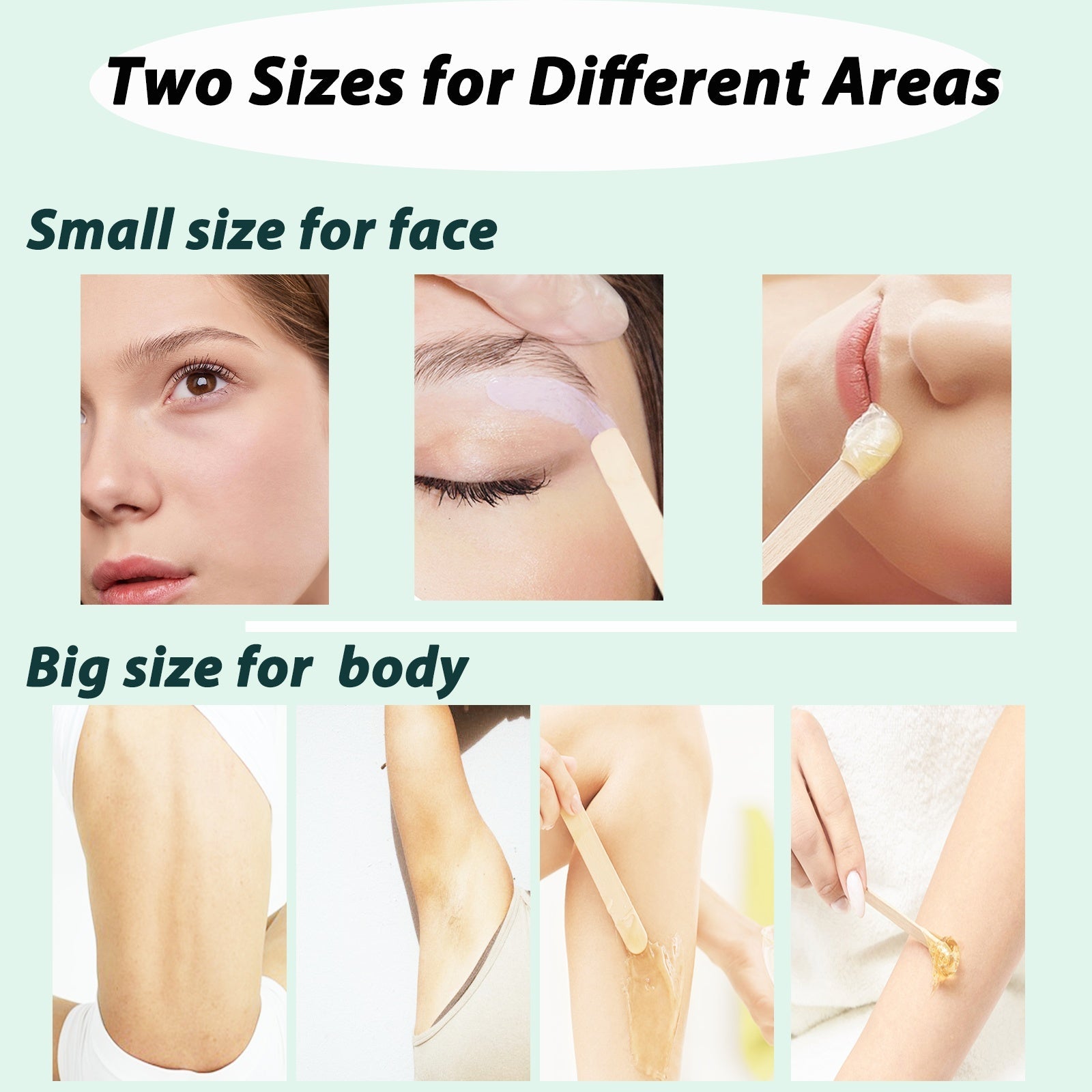 WuwuVista 60pcs Disposable Wooden Hair Removal Sticks for Personal Care - WUWUVISTA 60Pcs Stick wuwuvista disposable