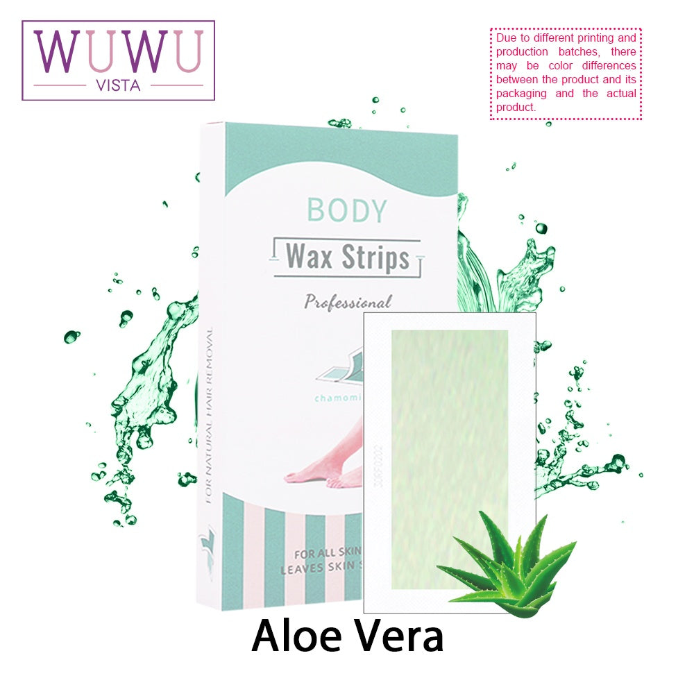 WUWUVISTA Wax Strips 20pcs Sugar Wax Professional Hair Removal Wax Strips For Summer Leg Body Face Wax Paper