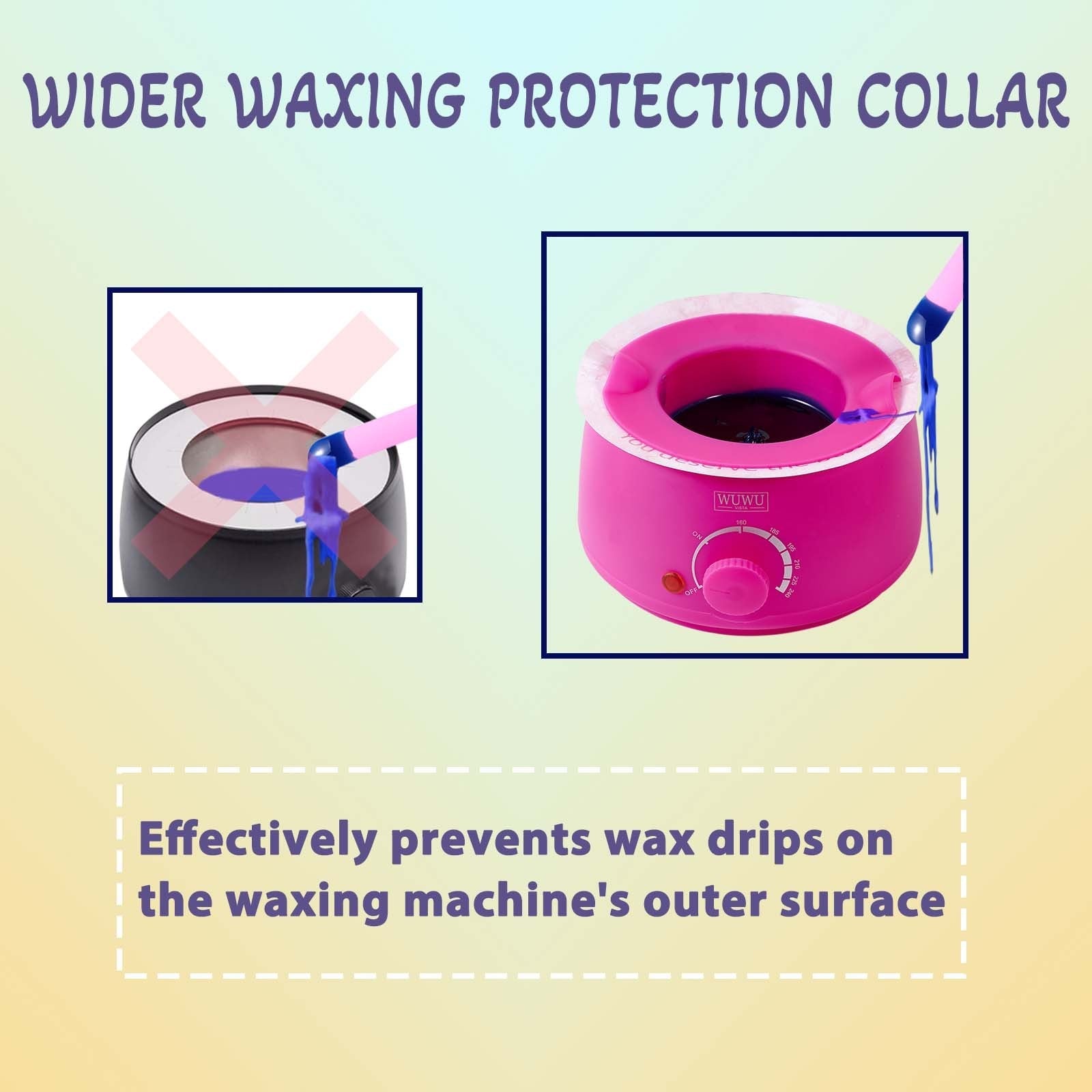 Wuwuvista Waxing Protection Collars 10pcs for 7oz & 14oz Wax Warmers - WUWUVISTA For Mess-Free wuwuvista waxing
