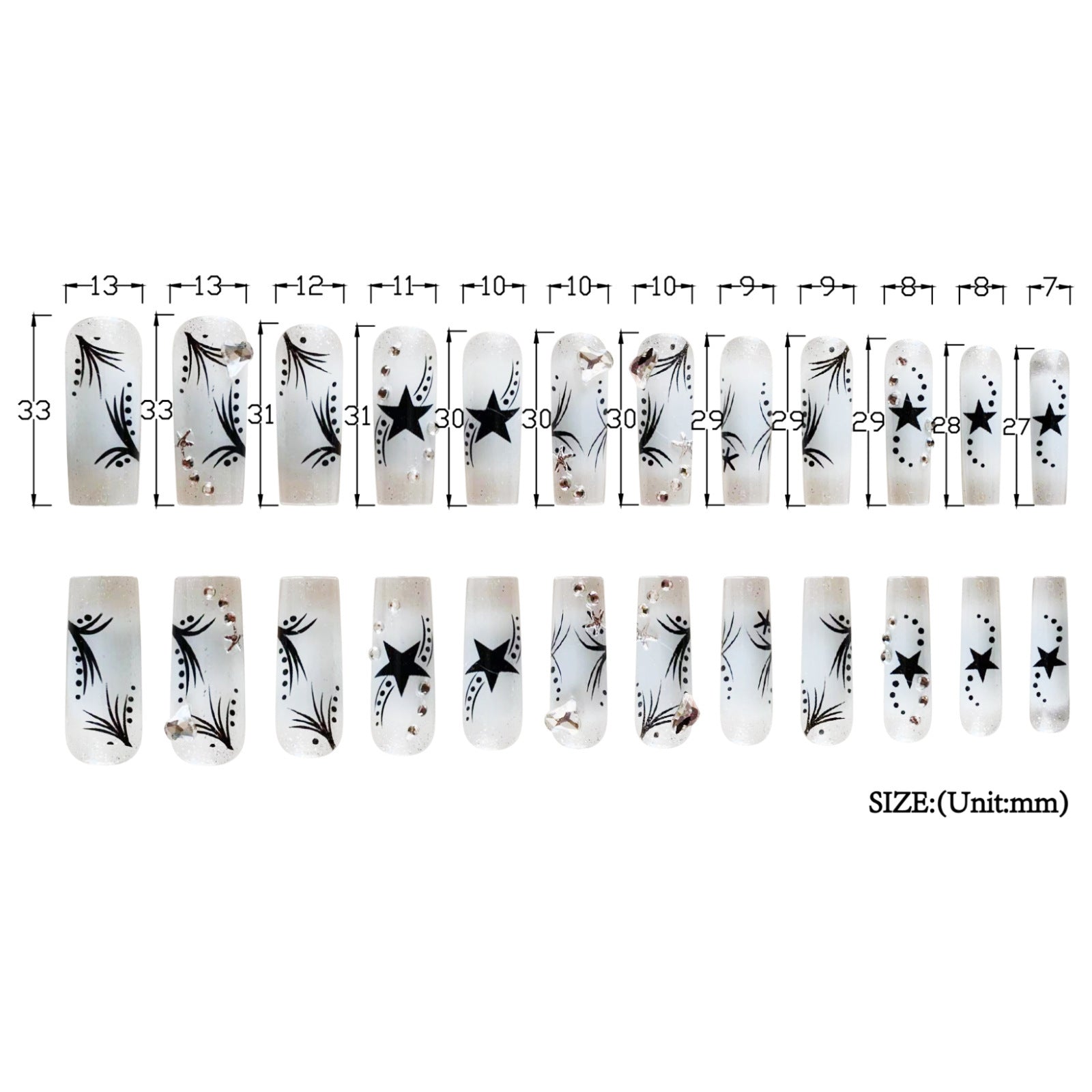 XINGX ZJ-08 Retro Plastic Packing Nail Plate for Rhinestone Patch Nails - Teleplus fashion rhinestone patch nails