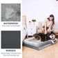 XL Dog Pet Bed Pillow Light Gray Dark Washable Soft Cloth Large Size - Teleplus pet bed