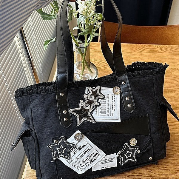 Y2G Large Capacity Canvas Tote Bag for Xingx Commuter and Street Trend - Teleplus cool y2g large capacity bag xingx