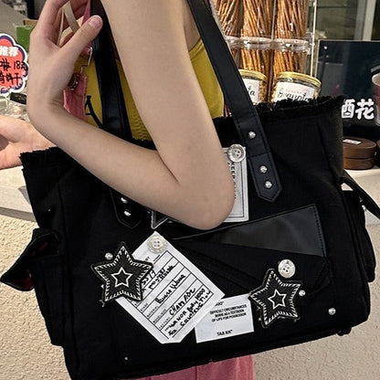 Y2G Large Capacity Canvas Tote Bag for Xingx Commuter and Street Trend - Teleplus cool y2g large capacity bag xingx