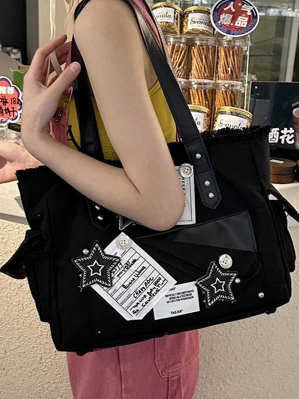 Y2G Large Capacity Canvas Tote Bag for Xingx Commuter and Street Trend - Teleplus cool y2g large capacity bag xingx