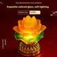 Yellow Lotus Lamp Buddha Flower Bud with Single Cup Chinese Style - for Home lotus lamp buddha