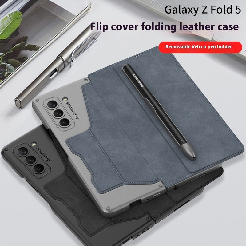 Zfold5 Phone Case with Shell Membrane Pen Slot and Cloud or Carbon Fiber Pattern - zfold5 phone case foldable screen