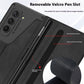 Zfold5 Phone Case with Shell Membrane Pen Slot and Cloud or Carbon Fiber Pattern - zfold5 phone case foldable screen