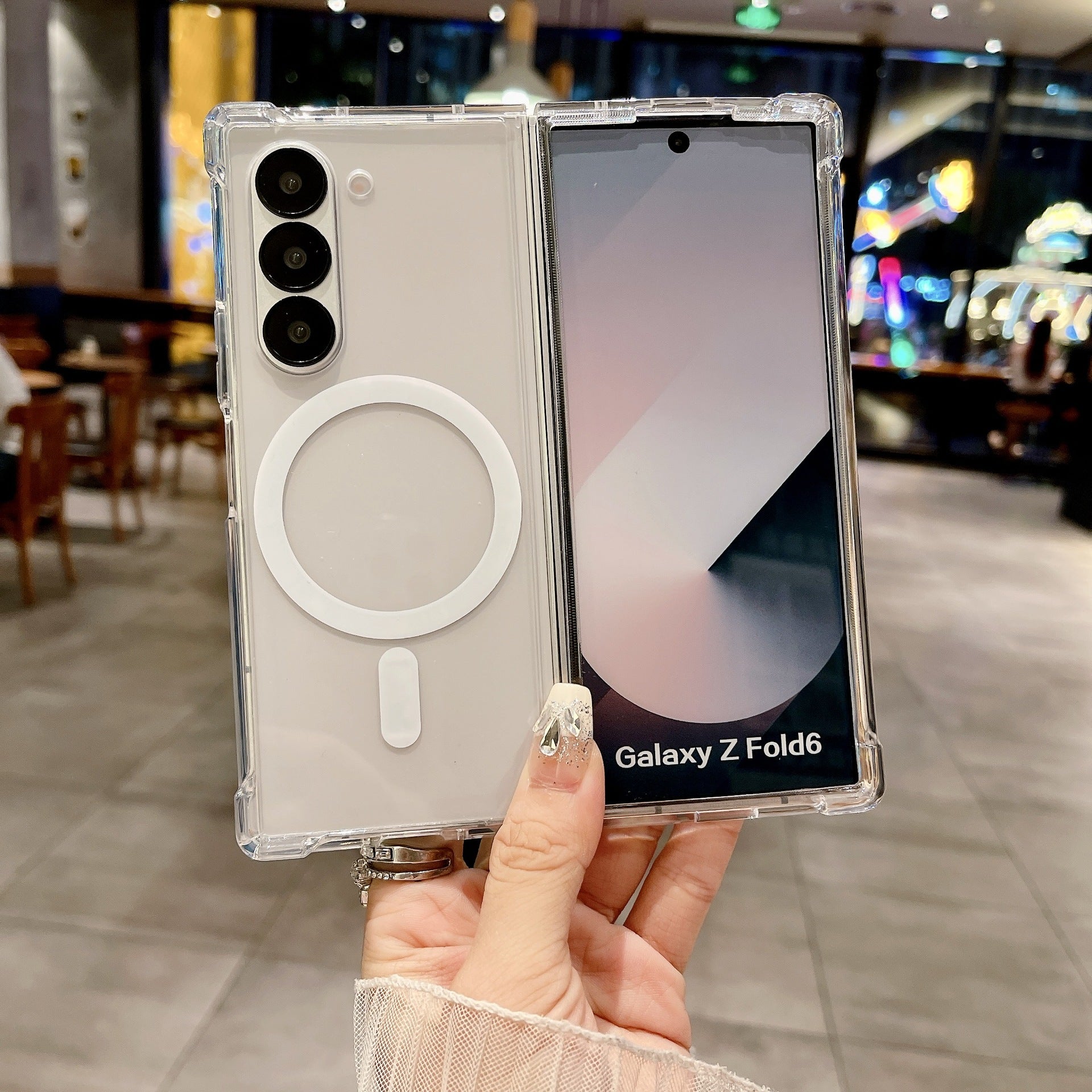 Zfold65 Transparent Magnetic Two-in-One Samsung Case with Affordable Luxury Style - Teleplus zfold65 transparent