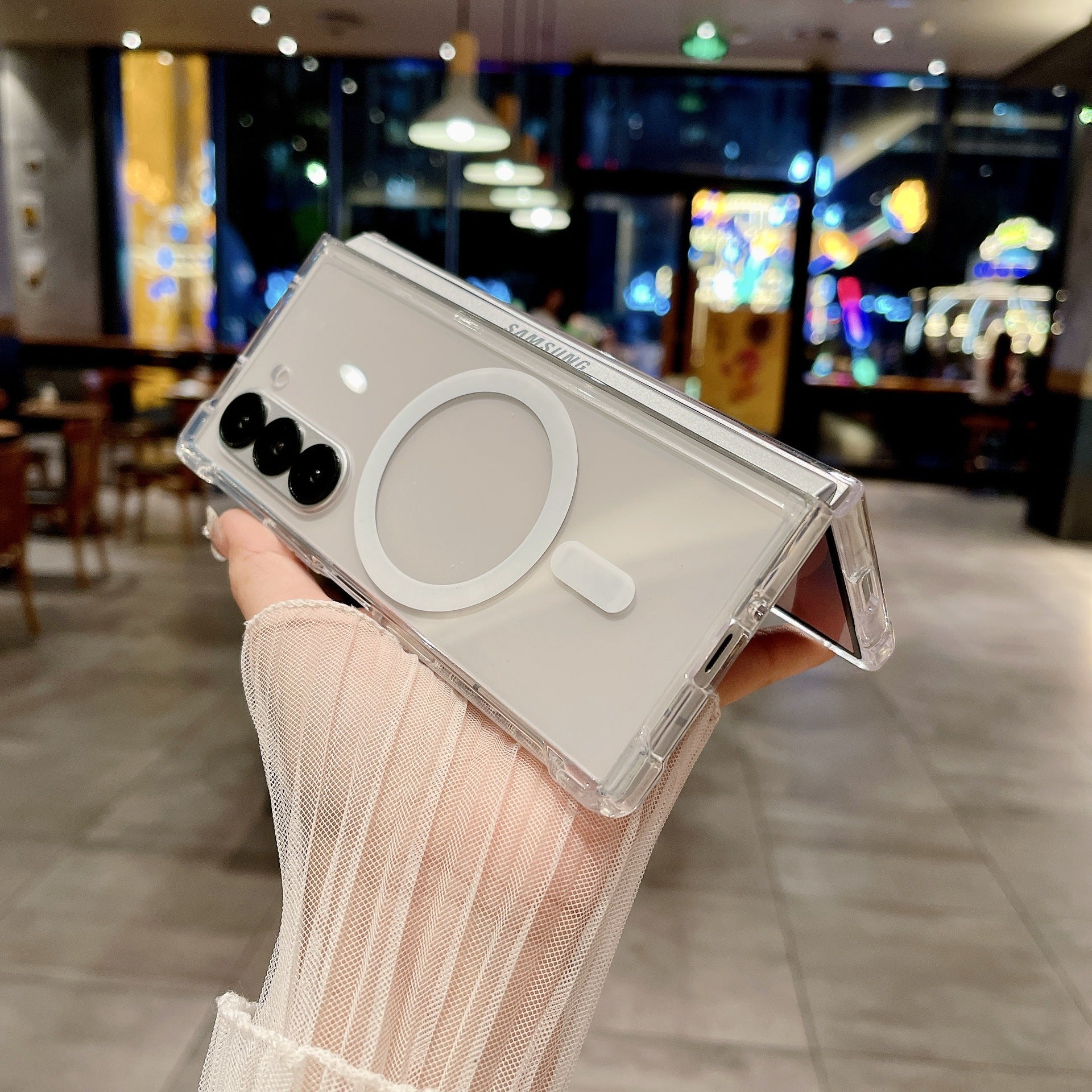 Zfold65 Transparent Magnetic Two-in-One Samsung Case with Affordable Luxury Style - Teleplus zfold65 transparent