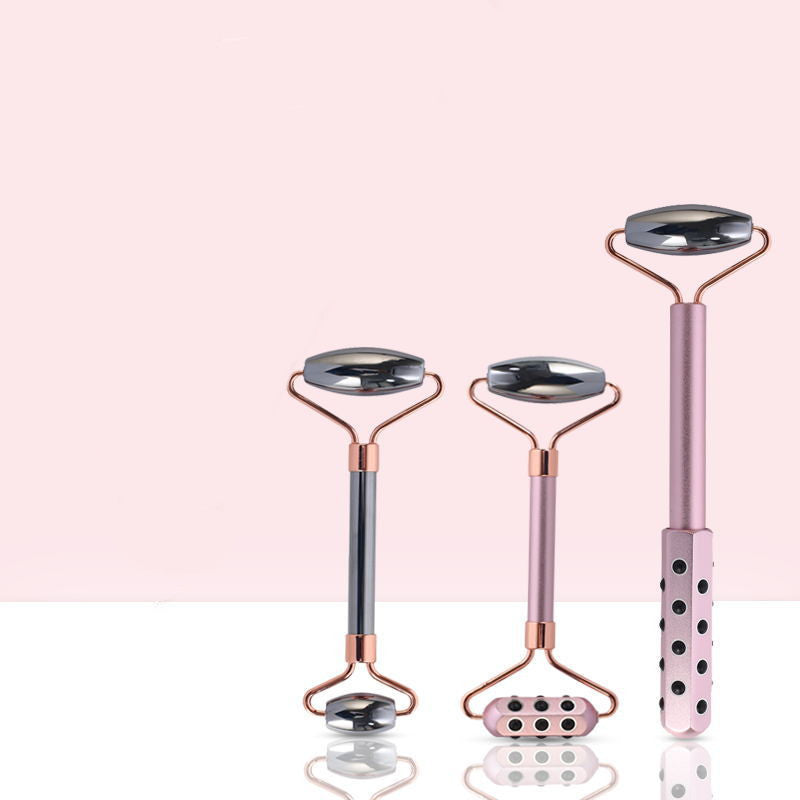 Zinc Alloy Power Stone Roller Massager for Facial and Body Wellness - Glow Up zinc alloy power stone roller massager