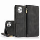 Stylish Solid Color PU TPU Mobile Phone Zipper Bag Wallet Case - Leather zipper bag leather case mobile phone