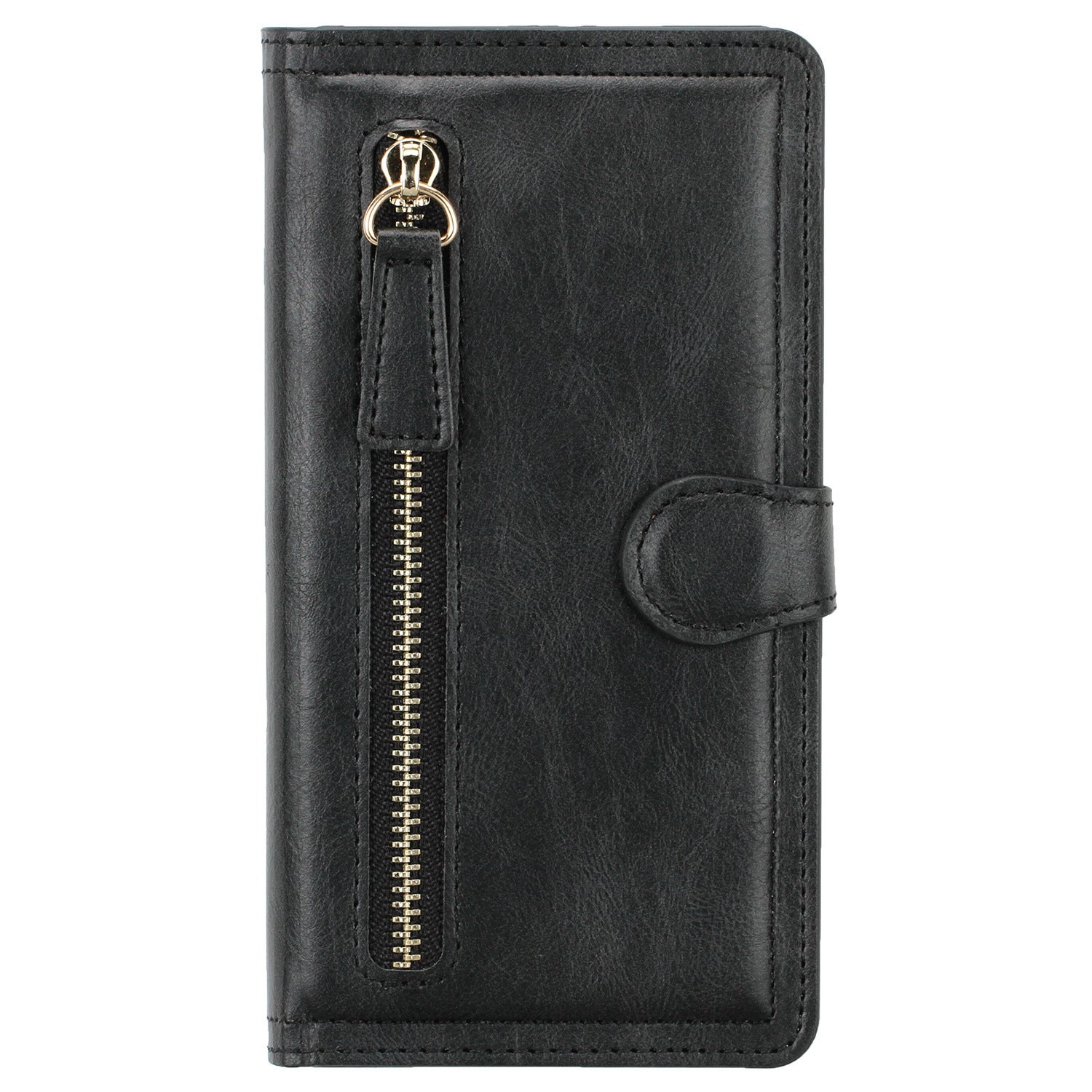 Zipper Buckle Leather Case Phone Case Sticker Wallet - Zipper Buckle Leather Case for iPhone Models