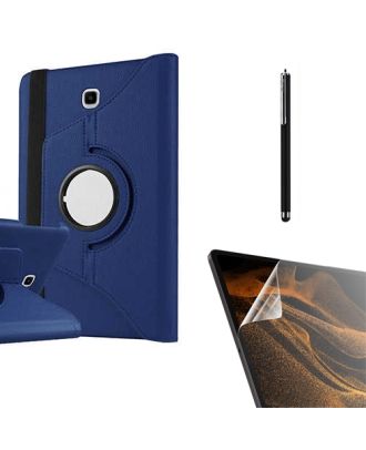 Samsung Galaxy Tab S2 9.7 T815 Kılıf Kapaklı Standlı 360 Dönebilen Koruma dn22 + Nano + Kalem