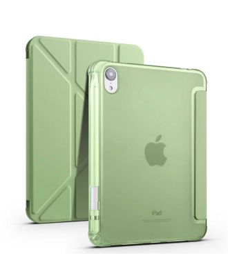 Apple iPad Mini 2021 6.Nesil Kılıf Standlı Katlanabilir Pu Silikon tf1
