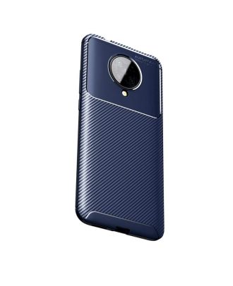 Xiaomi Poco F2 Pro Hoesje Negro Carbon Design Siliconen + Nano Glas