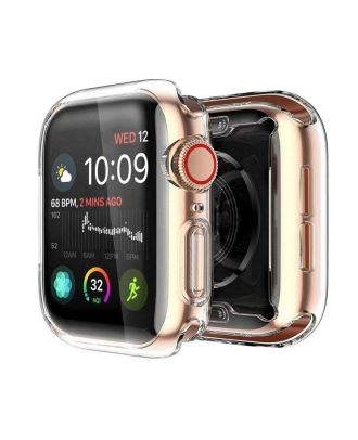 Apple Watch 4-5 44 mm band voorzijde gesloten transparante siliconen