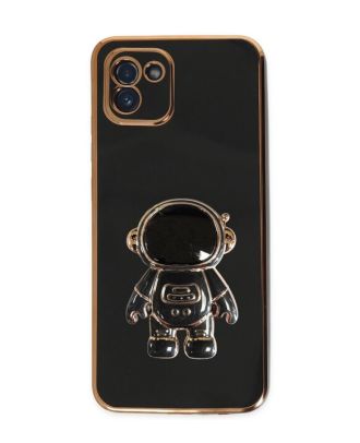 Samsung Galaxy A03 Hoesje Met Camera Bescherming Astronaut Patroon Stand Silicone