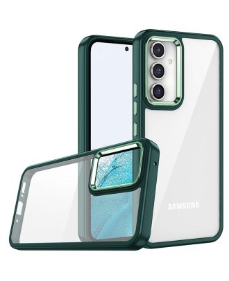 Samsung Galaxy A24 Kılıf Flora Sert Silikon Arkası Cam Şeffaf