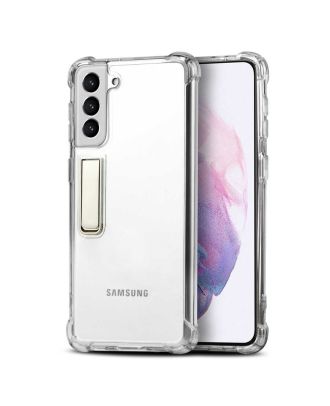 Samsung Galaxy S21 Plus Kılıf Standlı Forst Lüx Şeffaf Silikon