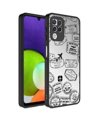 Samsung Galaxy A12 Hoesje Mirror Patterned Camera Protected