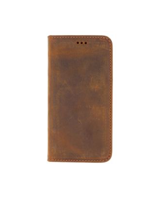 Apple iPhone 7 Case Genuine Leather Wallet with Hidden Magnet