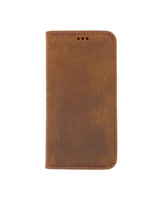 Apple iPhone 11 Case Genuine Leather Wallet with Hidden Magnet