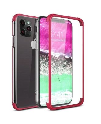 Apple iPhone 11 Pro Max Case 360 Edge Silicone Front Back Glass Protection