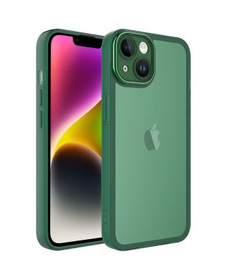 Apple iPhone 14 Hoesje Post Transparant Siliconen Gekleurde Nikkelknop