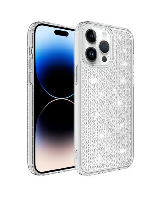 Apple iPhone 14 Pro Max Hoesje Glanzende Snow Bling Silicone met Airbag