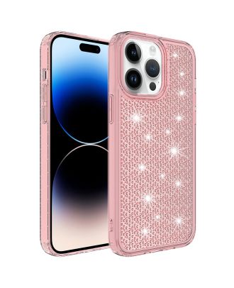 Apple iPhone 14 Pro Hoesje Glanzende Sneeuw Bling Airbag Silicone