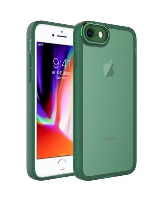 Apple iPhone Se 2020 Hoesje Post Transparant Siliconen Gekleurde Nikkelknop