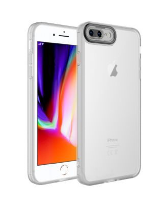 Apple iPhone 7 Plus Case Post Transparent Silicone Colored Nickel Button