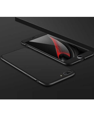 Apple iPhone 7 Plus Kılıf Ays 3 Parçalı Önü Açık Sert Rubber Koruma+Nano