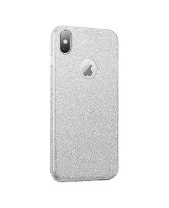 Apple iPhone XS hoesje Glanzende glitterende siliconen achterkant