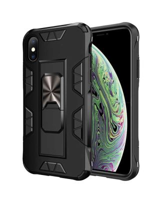 Apple iPhone X Case Volve Stand Magnet Tank Protection + Black Full Screen