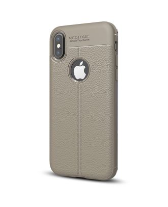 Apple iPhone Xs Hoesje Niss Siliconen Lederlook Ultra Protection