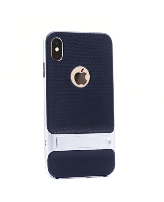 Apple iPhone Xs Case Stand TPU Silicone + Nano Glass Protection