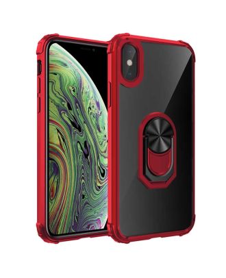 Apple iPhone Xs Max Hoesje Tank Motta Stand Ring Magnetisch