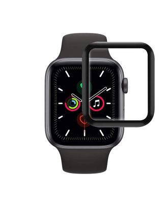 Apple Watch 38mm Full Yapışan ppma Ekran Koruyucu Siyah