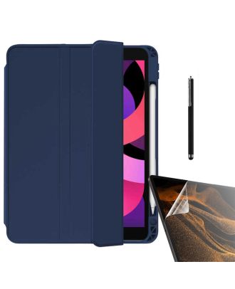 Apple iPad 10.2 2021 9th Generation Case with Pen Compartment Back Transparent Stand nt11 + Nano + Pencil