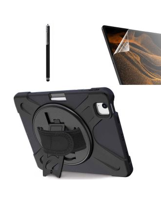 Apple iPad Air 10.9 2022 5.Nesil Kılıf Defender Tablet Tank Koruma Standlı df22 + Nano + Kalem