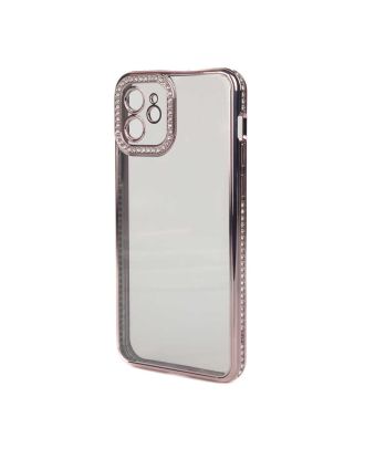 Apple iPhone 11 Case Camera Protected Mina Silicone with Stones