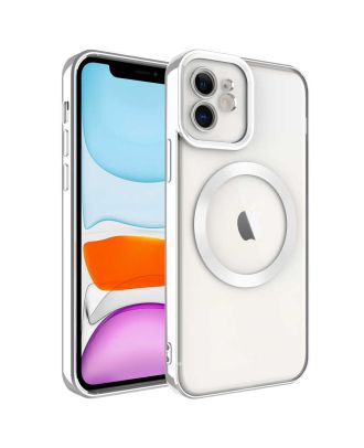 Apple iPhone 12 Kılıf Magsafe Wireless Şarj Özellikli Setro Renkli Silikon