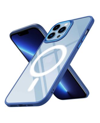 Apple iPhone 12 Pro Max Kılıf Wireless Şarj Özellikli Buttom Magsafe Silikon Kapak