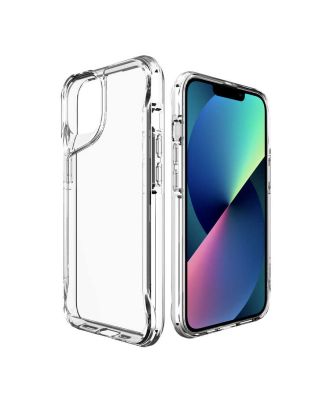Apple iPhone 14 Plus Case Luxury Transparent Transparent Smooth Hard Silicone